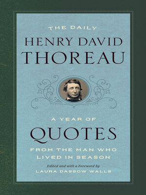 cover image of The Daily Henry David Thoreau: a Year of Quotes from the Man Who Lived in Season